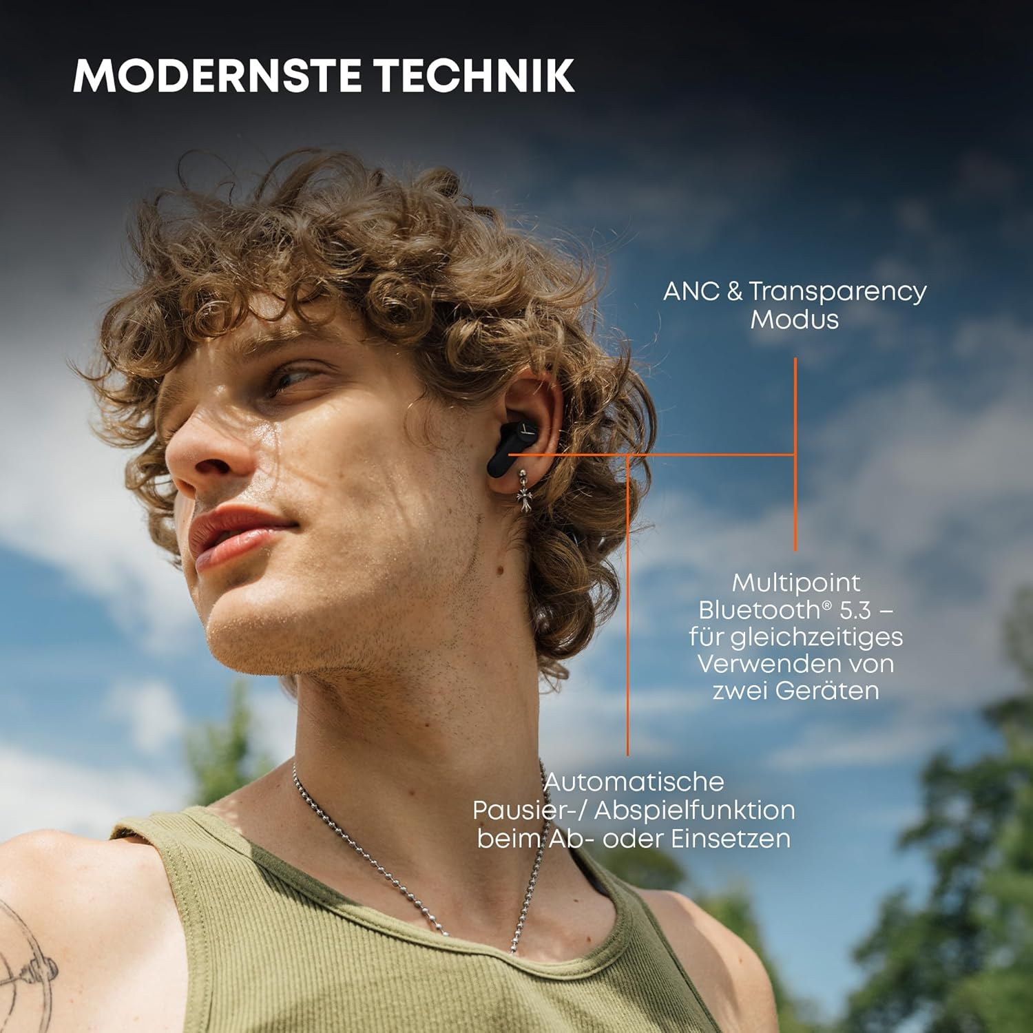 Beyerdynamic Amiron 100 Active Noise Cancellation True Wireless In-Ear Headphones - Black image number 2