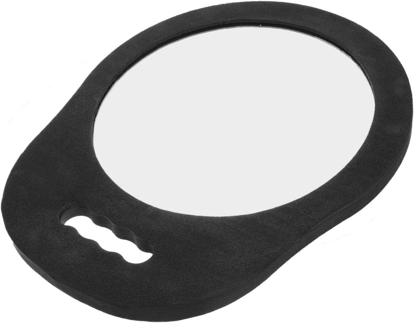 Yeanifeana Black Handheld Oval Mirror with Handle, 18 Cm Salon & Barber Haircut Mirror, Self Cut Mirror, Hair Cutting Mirror, Hand Mirrors with Handle image number 5