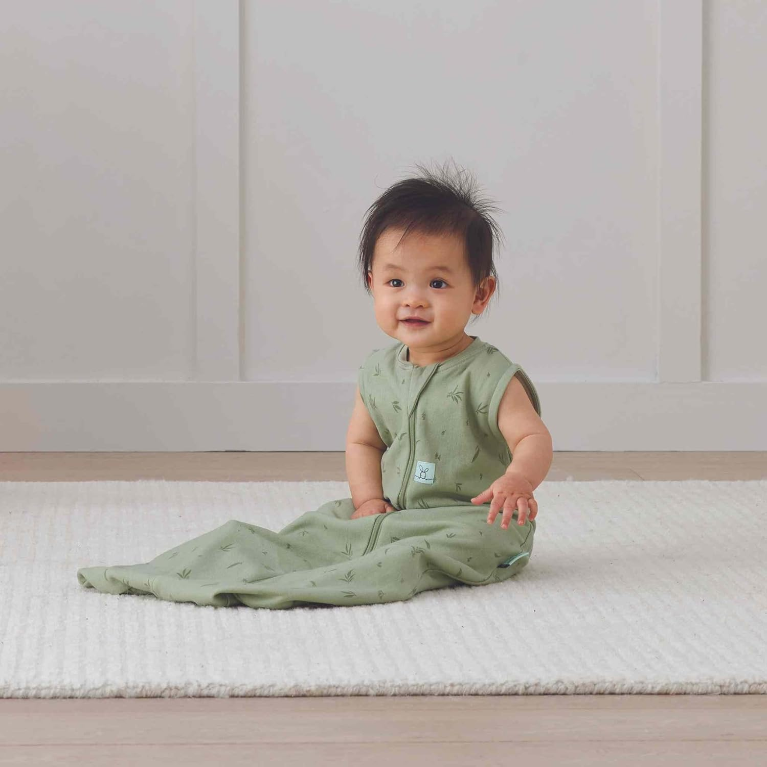 Ergopouch 0.2 TOG Sleeping Bag &ndash; Sleeveless &ndash; 8&ndash;24 Months &ndash; Willow Print &ndash; Organic Jersey Cotton &ndash; Ideal First Sleeping Bag for Arms-Out Sleepers &ndash; Safe & Comfortable Design image number 1