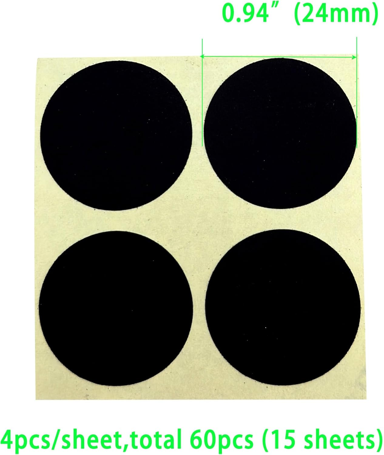 60Pcs Circle Match Striker Sticker, 24Mm Self Adhesive Match Striker Paper Black(Pack of 60) image number 2