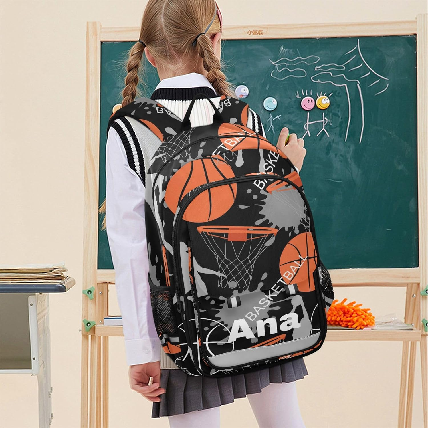 RPLIFE Basketball School Backpacks for Kids, Cool Boys Backpack, Kids Backpack for School image number 2