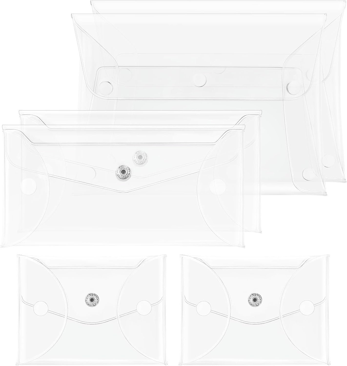 Binxus 6 Pcs Transparent Plastic Makeup Bags 3 Sizes, PVC Lipstick Organizer Bag, Different Size Clear Coin Purse, Mini Coin Pouch, Clear Small Pouch for Women, Clear, Transparent image number 6