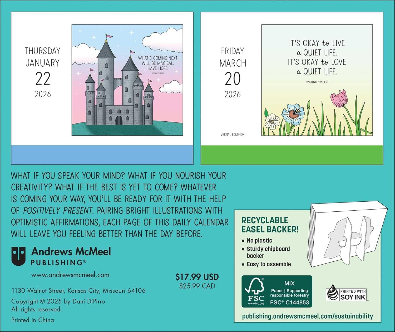 Positively Present 2026 Day to Day Desk Calendar Ready for It - Mindful Living image number 1