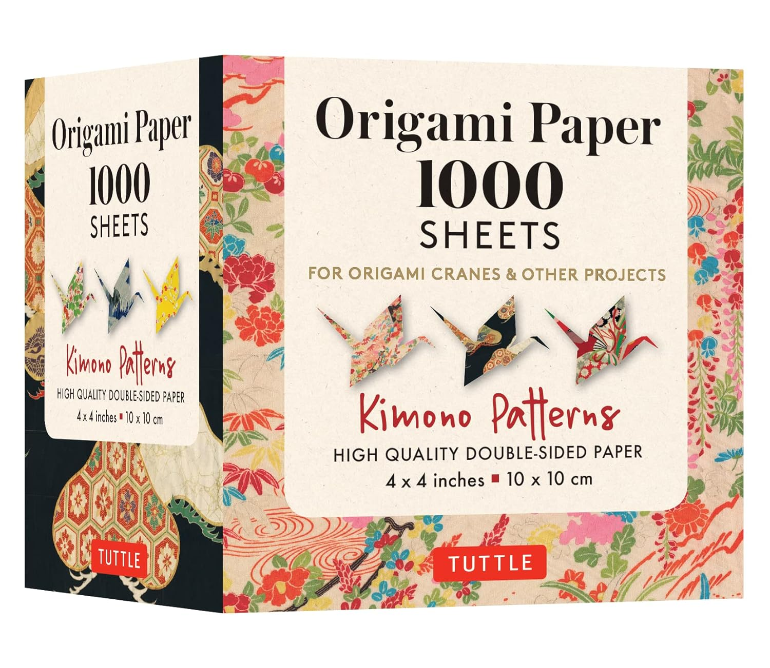 Origami Paper 1,000 Sheets Kimono Patterns 4" (10 Cm): Tuttle Origami Paper: High-Quality Double-Sided Origami Sheets Printed with 12 Different Designs (Instructions Included) image number 3