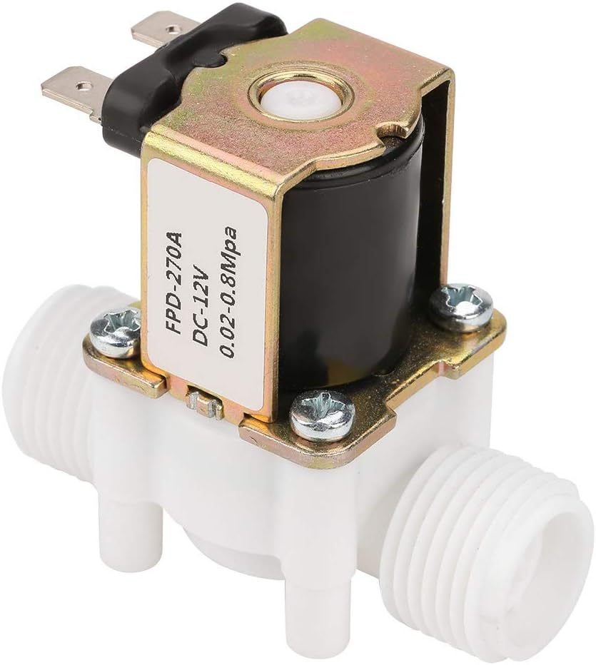 Jimdary FPD-270A 12V Plastic & Brass Solenoid Valve, G1/2 'NC' for Washing Machine, Water Dispenser & Garden Spray Irrigation image number 6