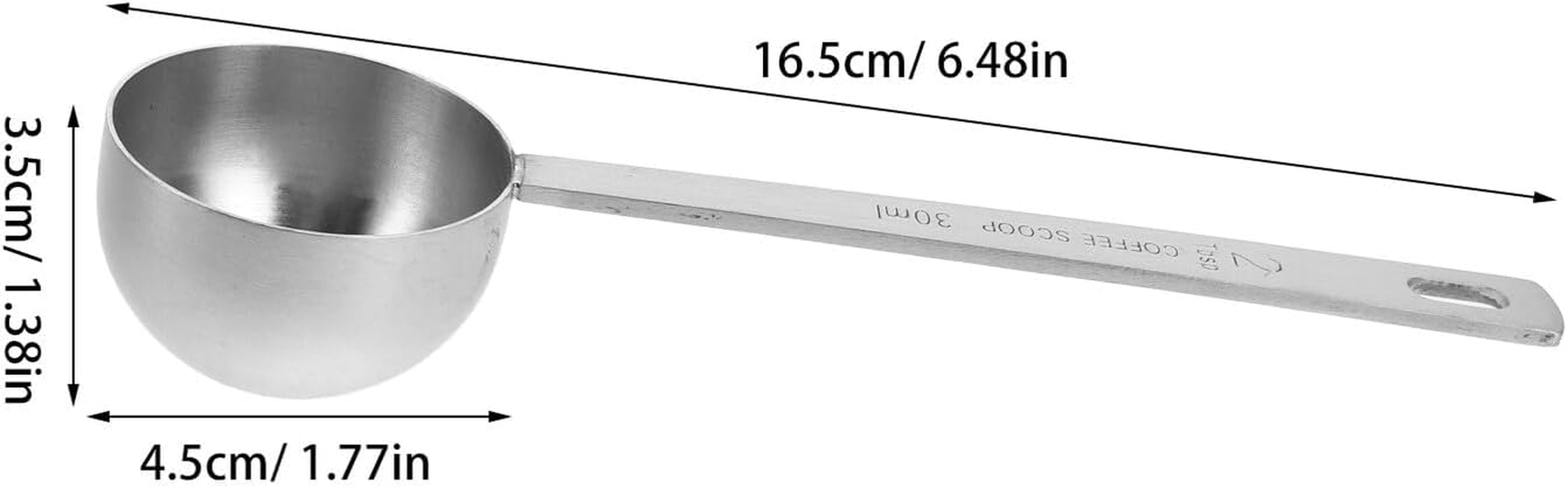 KICHOUSE 2Pcs Stainless Steel Measuring Spoons for Coffee Tea Leaves Accurate Graduated Scoop for Protein Powder Spices Baking and Dry Ingredients Kitchen Tool image number 1