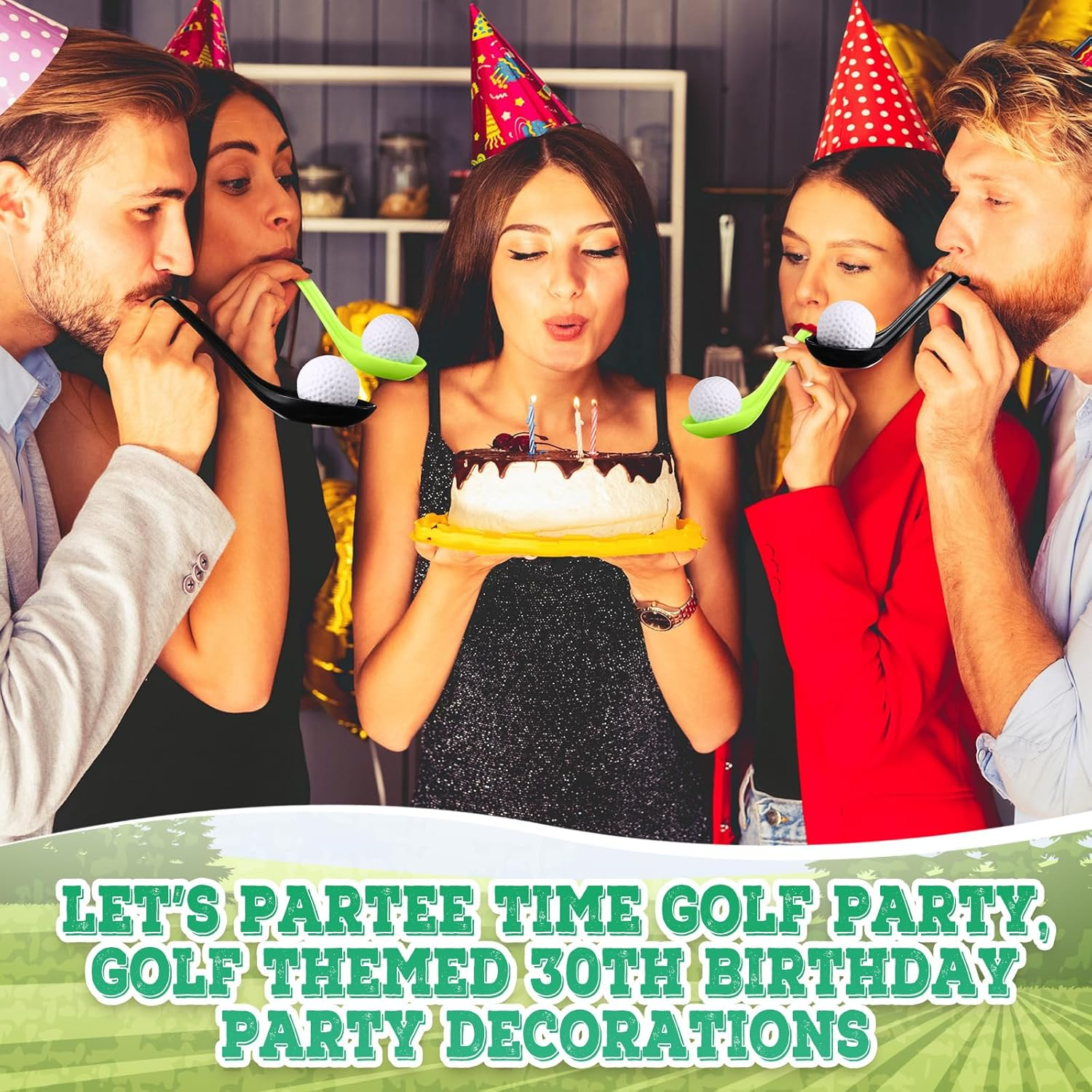 Pullcrease 12 Pack Golf Theme Party Spoon Relay Race Toy Set for Teens Adults, Mini Foam Golf Ball and Spoon Race Game for Sports School Birthday Party Indoor Outdoor Supplies Favors