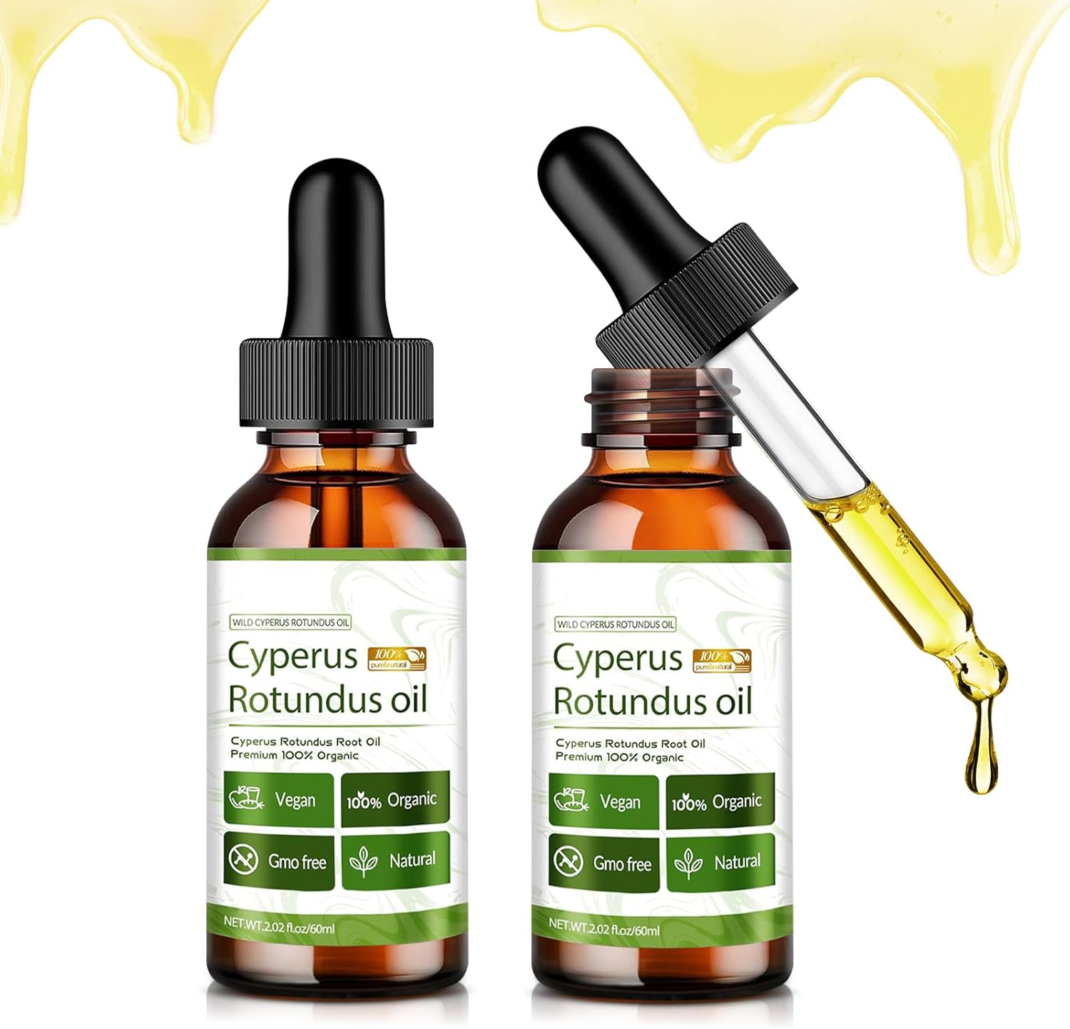 Cyperus Rotundus Oil - Cyperus Rotundus Oil Hair Removal, Slows Hair Regrowth, Deep Moisturization, Enhances Skin Smoothness, Strengthens Skin Barrier - Natural Skincare Oils for All Skins image number 3
