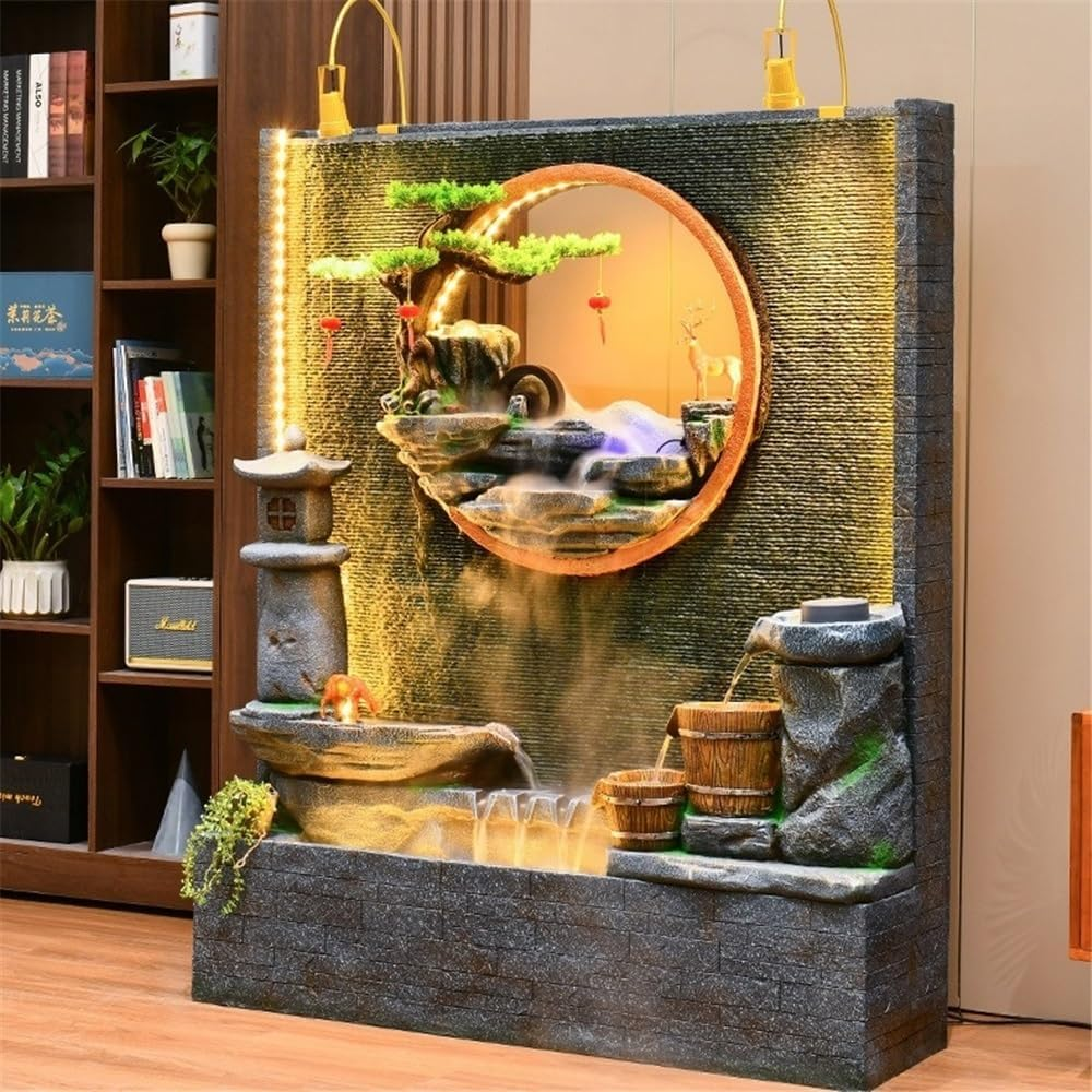 Outdoor Fountain Outdoor Four Layer Gourd Shaped Fountain with Natural Stone Appearance Used in Gardens, Courtyards, And image number 2