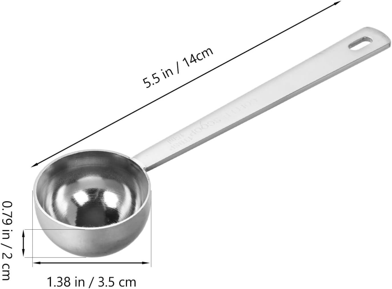 Ipetboom Stainless Steel Long Handle Coffee Measuring Scoop Teaware Spoon for Kitchen Use Heat-Resistant Coffee Powder Milk Tea Scoop image number 1