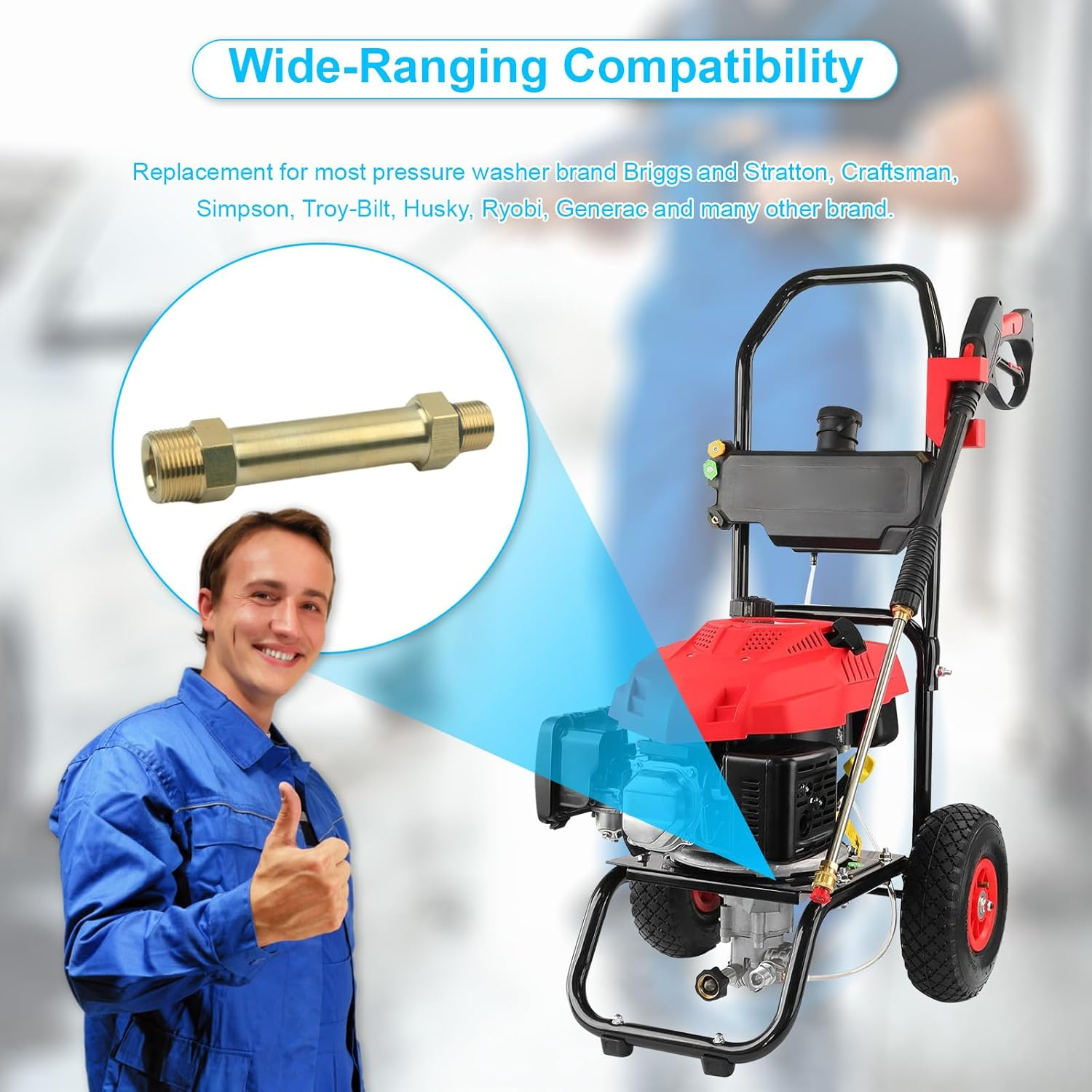 Pressure Washer Outlet Tube Replacement 201497GS 190589GS 190634GS for Craftsman Pressure Washers Compatible with Briggs & Stratton & Troy-Bilt Pressure Washer Pump Parts image number 4