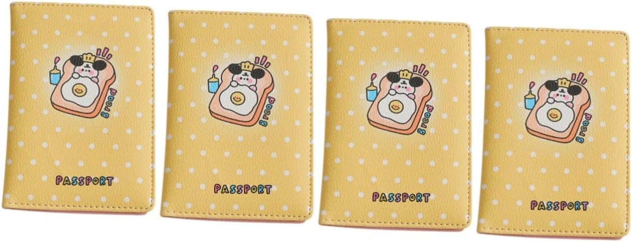 LIFKOME 4Pcs Cartoon Pu Passport Cover Easy to Use and Convenient Dry Clean Secure image number 4