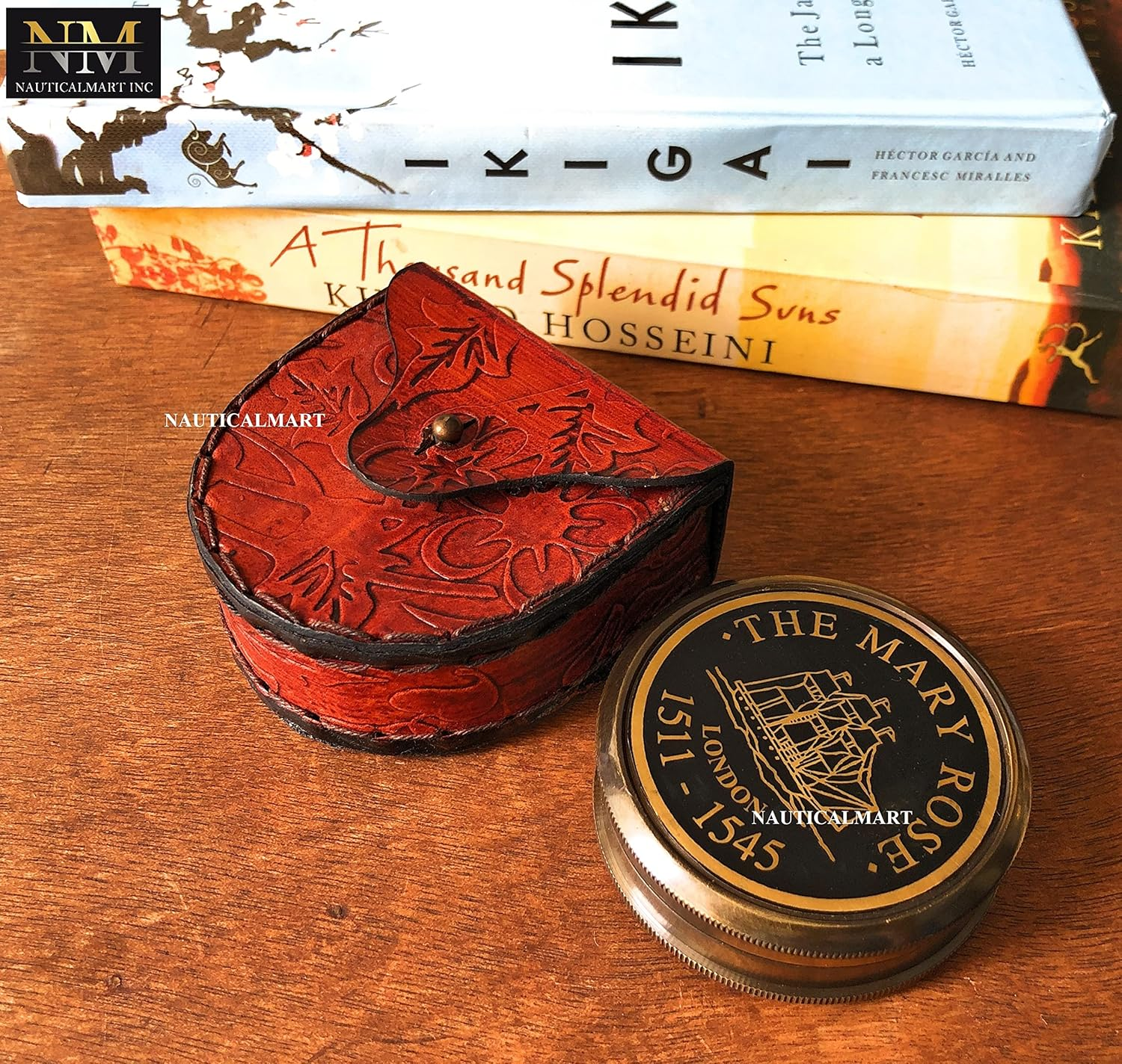 Engraved Compass, Customized Brass Compass for Anniversary, Birthday, Graduation Day, Confirmation Gift, Valentine Gift, Parting Gift, Sailor Gift image number 3