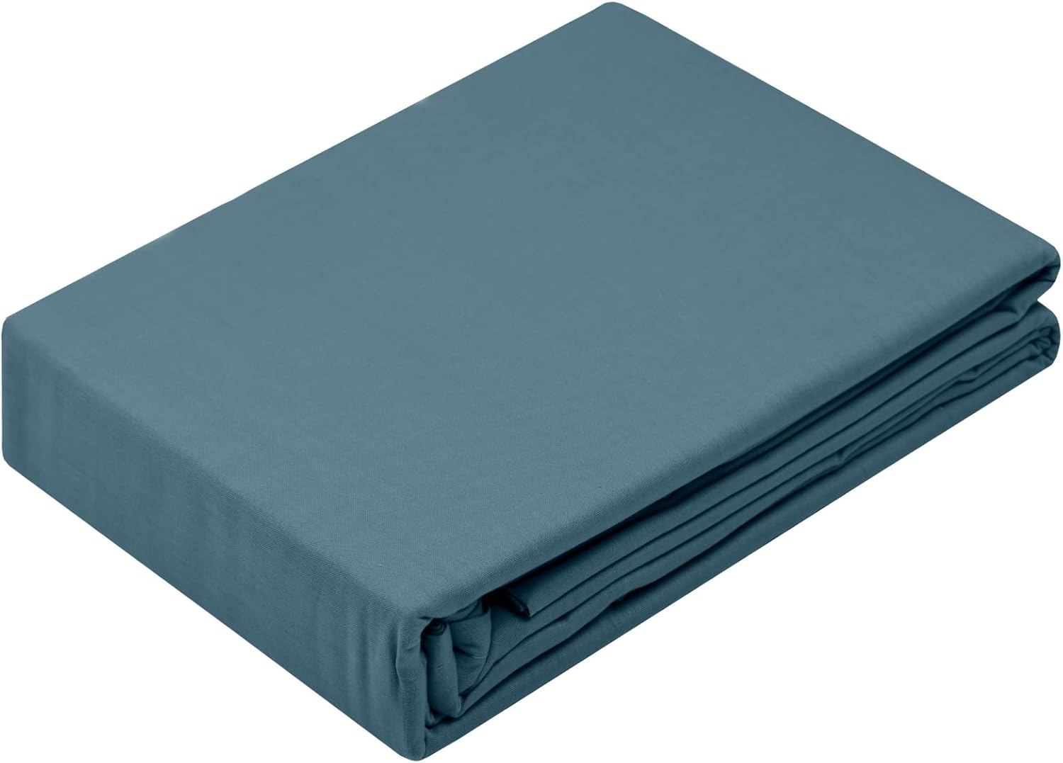 STOF - Fitted Sheet - Size 180 X 200 Cm - 100% Organic Cotton - Quality - Oeko-Tex Certified - Colour Blue - Horizon Model - Bed Linen for Home - Soft and Comfortable