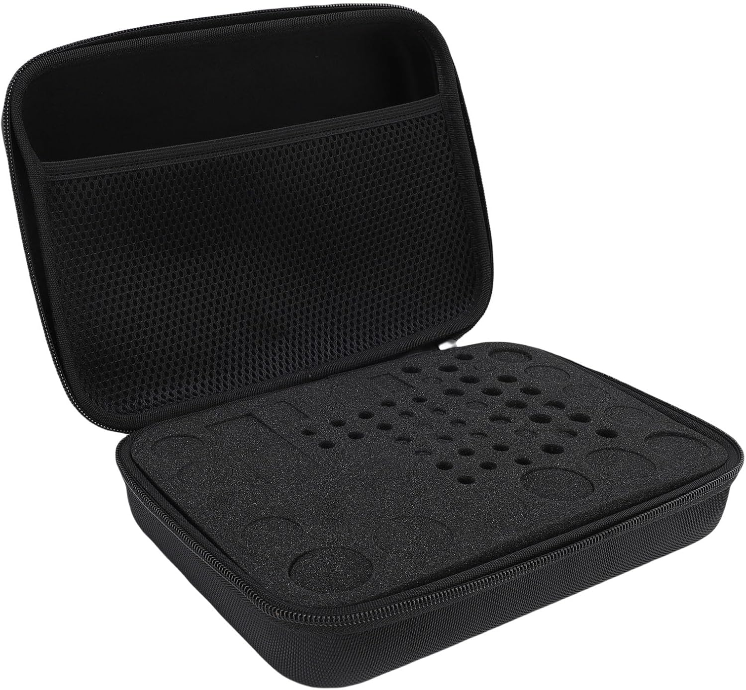 Battery Organizer Storage Box, Hard Carrying Case Holder with Pre Cut Sponge Compartments, Stores & Protects AA AAA C D 3V 9V Batteries and Tester image number 4