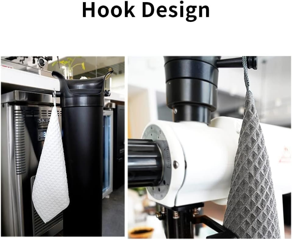 Watchget Barista Microfiber Cloths - 4 Pack (12"X12") Professional Cleaning Towels for Espresso Machines, Steam Wands & Countertops Essential Coffee Bar Accessories