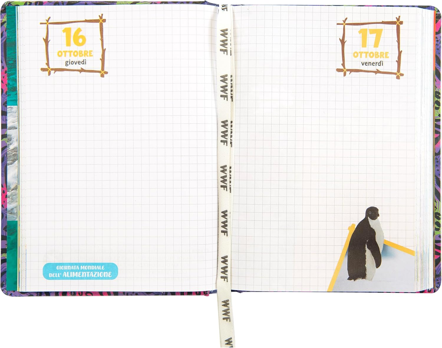 WWF Academic Diary 2025-2026 Official WWF Diary 12 Months Ideal for Elementary or Middle School with Hard Cover with Leopard Photo and 352 Coloured Pages 5.1 X 7 Inches