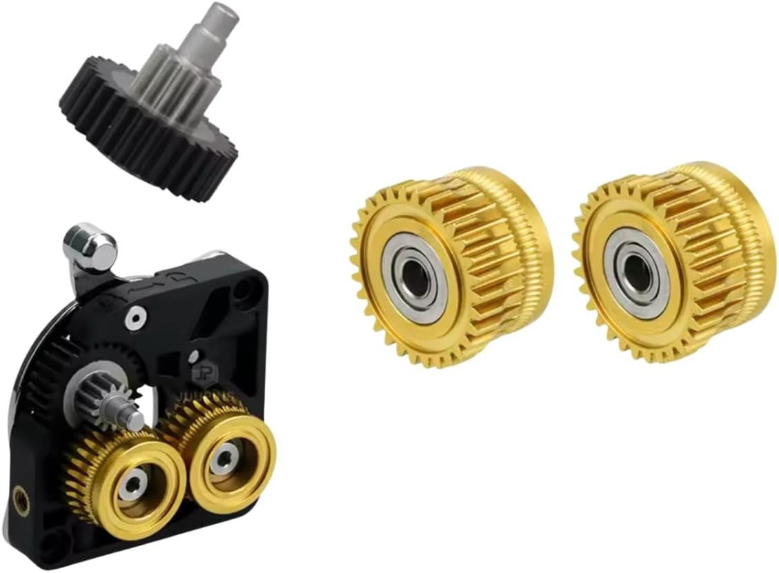 K1C Extruder Gear Kit &ndash; All-Metal DLC Coated Nickel Plated Drive Gears for Creality K1, K1 Max, K1C 3D Printer &ndash; High Hardness, Wear-Resistant, Fix Grinding & Slipping Issues for K1 Series Extruder image number 4