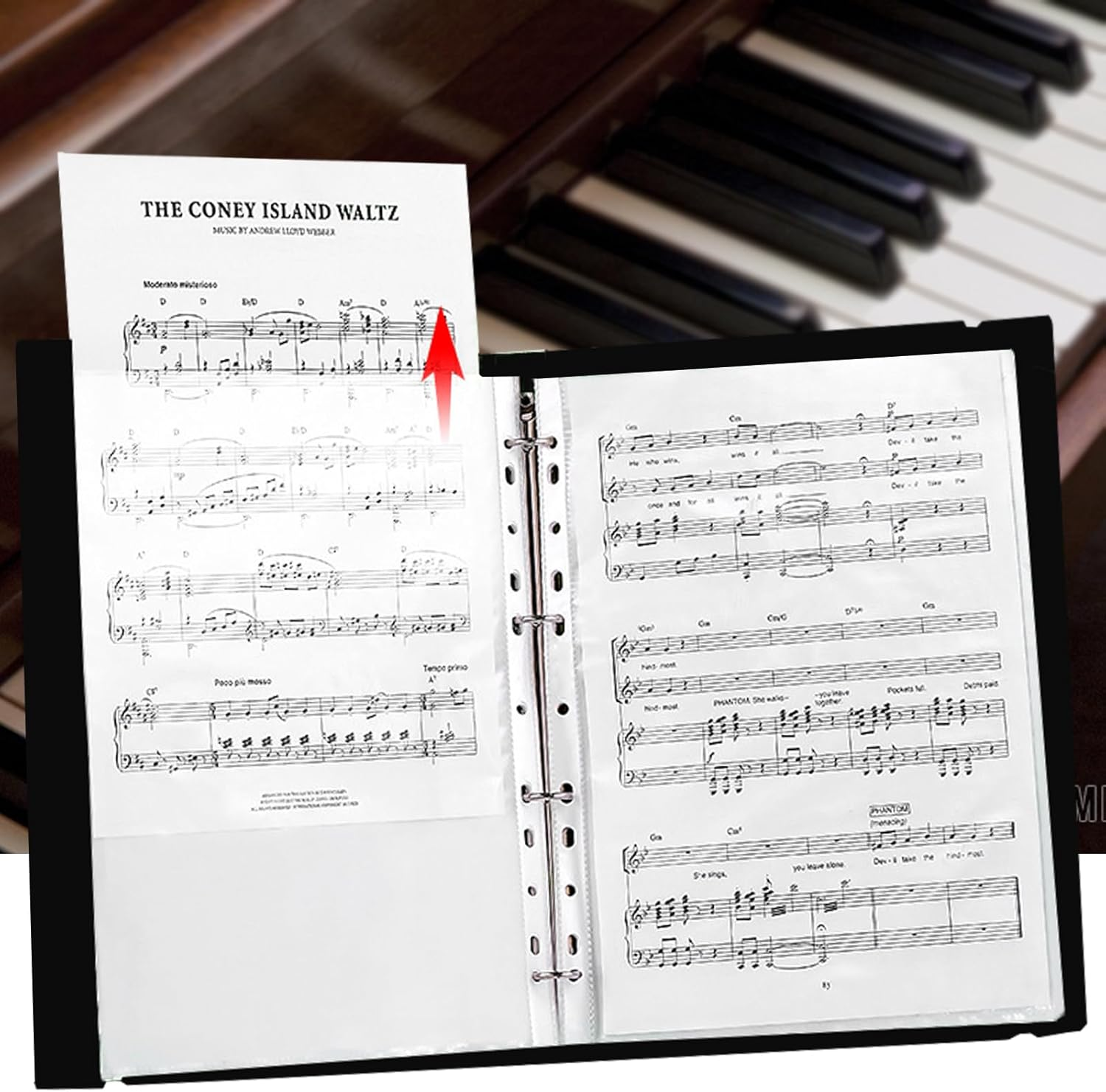 70 Pockets Portfolio Binder with Plastic Sleeves, Presentation Book Display 140 Pages File Folder for Artwork, Sheet Music, Document, Diamond Painting image number 6