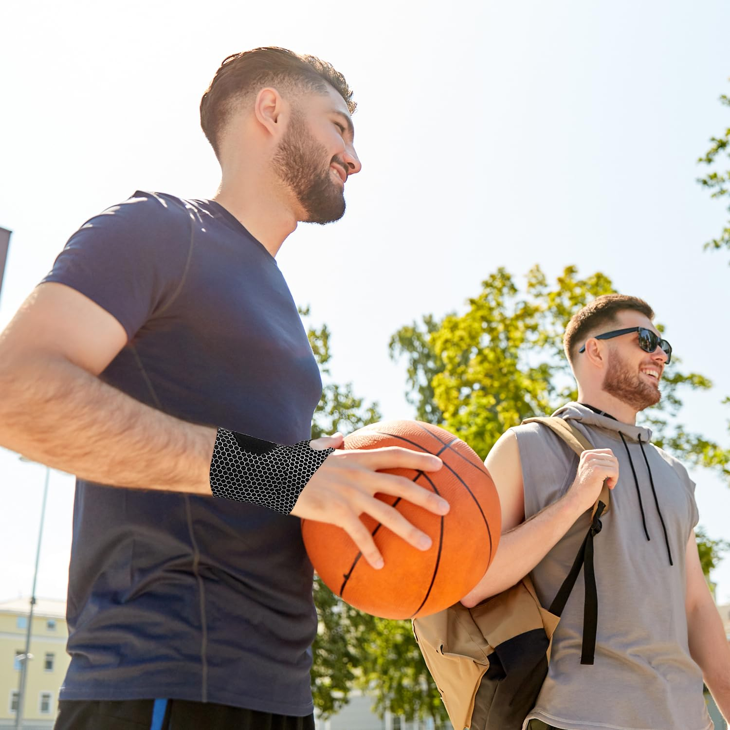 2 Pcs Ultra-Thin Wrist Brace and Compression Wraps - Elastic Adjustable Carpal Tunnel Support Sleeves for Sports Fitness (Black)