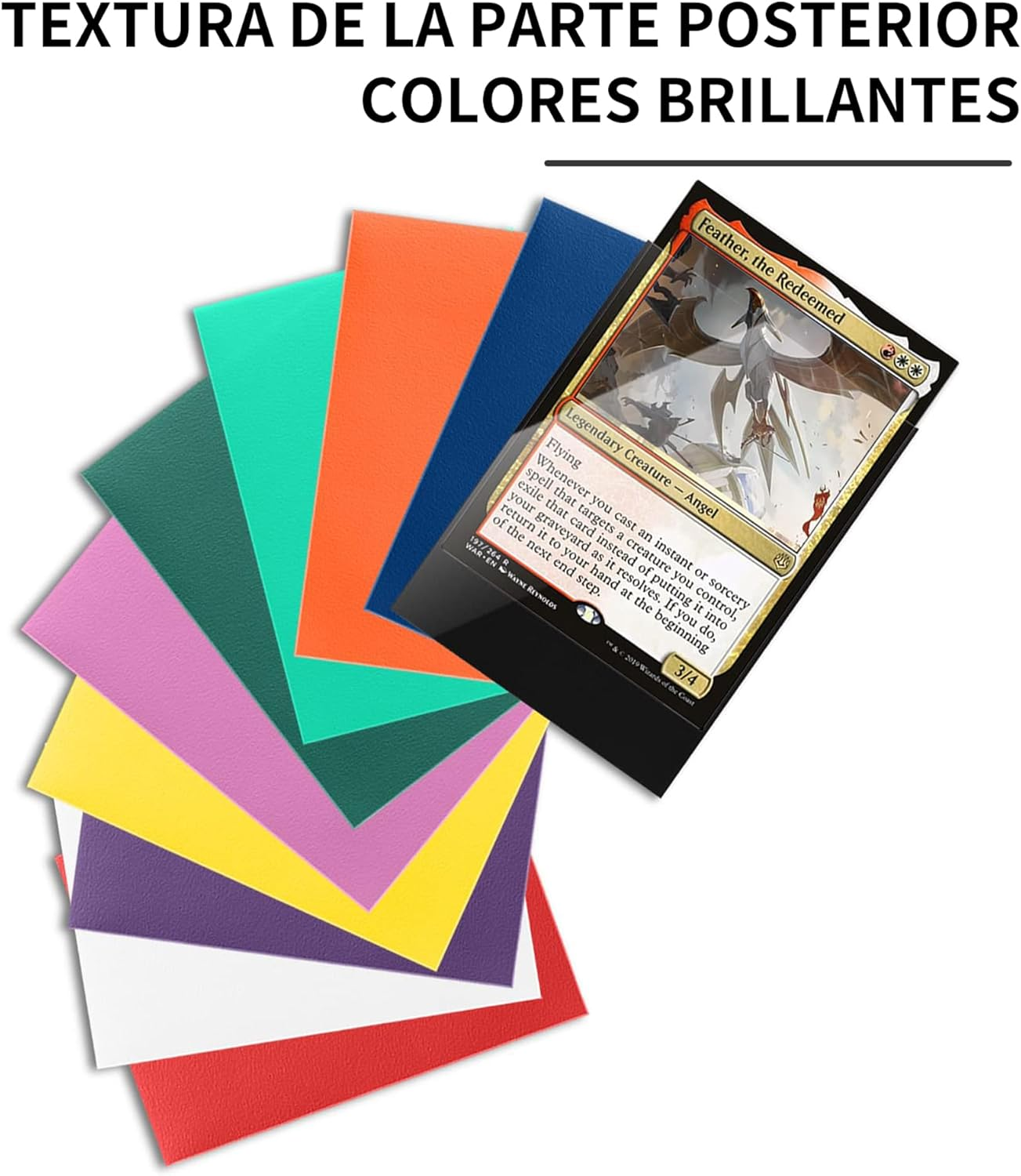 Black MTG Card Sleeves 200 Pack, Standard Card Sleeves Sturdy MTG Matte Back Finish, Perfect Shuffling - Protect All Your Trading Collectible Cards, Never Tear 66X91Mm image number 5