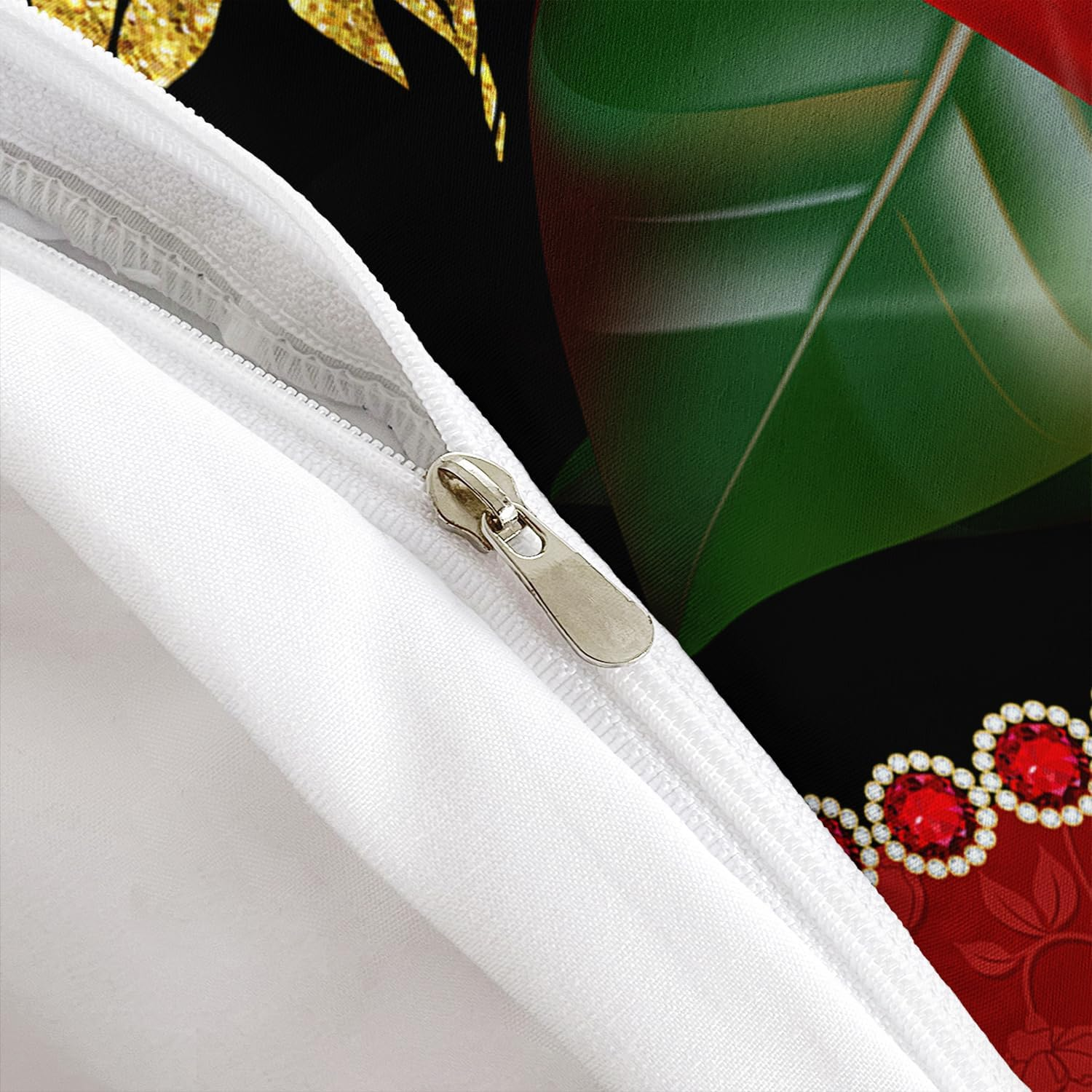 AILONEN Red Rose Duvet Cover King Size, 3D Oil Red Rose Bedding Set for Girls,Romantic Flower Comforter Cover,1 Quilt Cover 2 Pillowcases 3 Piece,Soft Microfibre image number 5