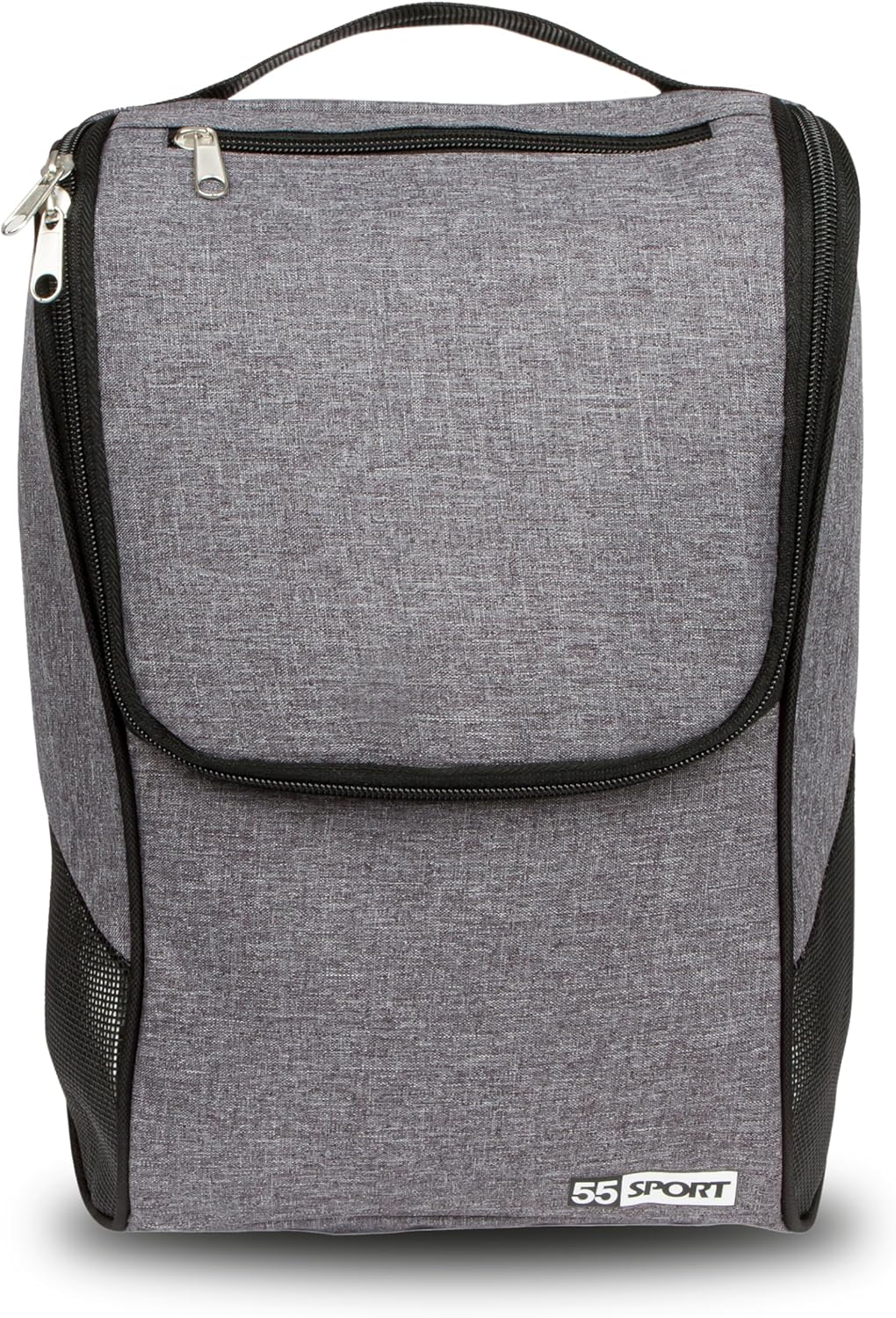 55 Sport Pro Ventilated Football Boot and Shoe Bag with Zipped Pocket - Grey
