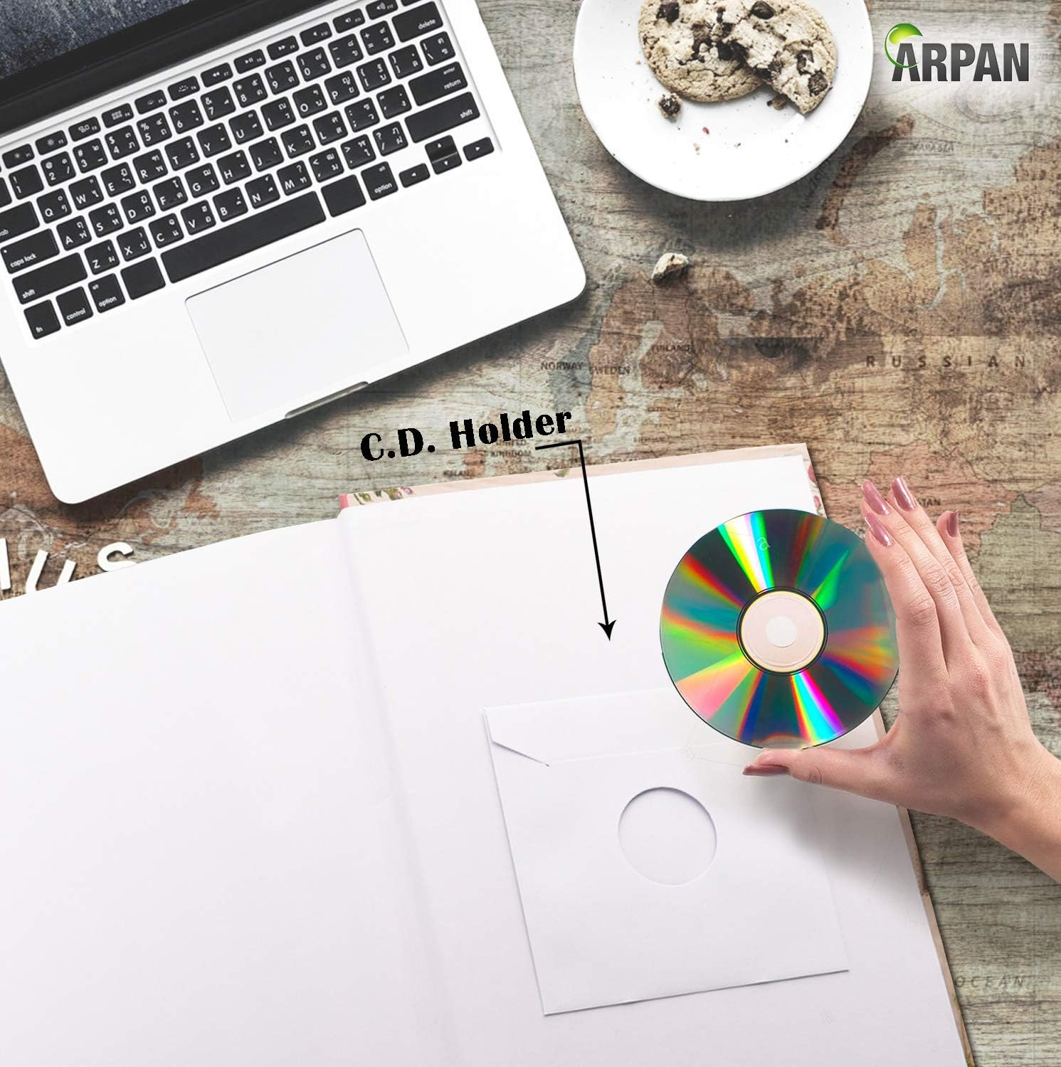 ARPAN Large Memories Memo Slip in Case 300 Photos 4''X6'' Travel Album, Pink