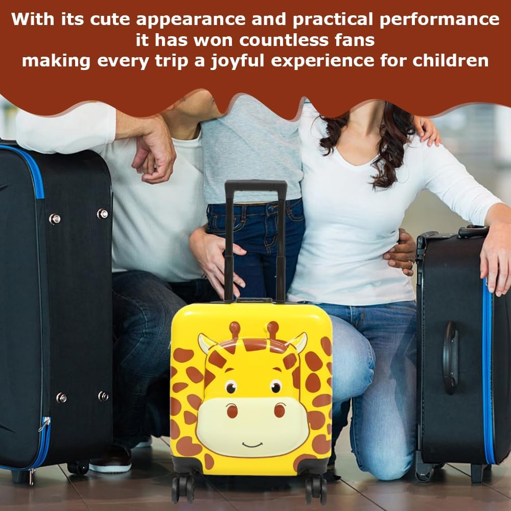 18 Inch Luggage, Wheel Luggage with Travel Quiet Spinner, Roller Case with 360 Rotation, Suitcase with Cartoon Pattern for Travel, 37 * 23 * 43 Cm (Cute) image number 1