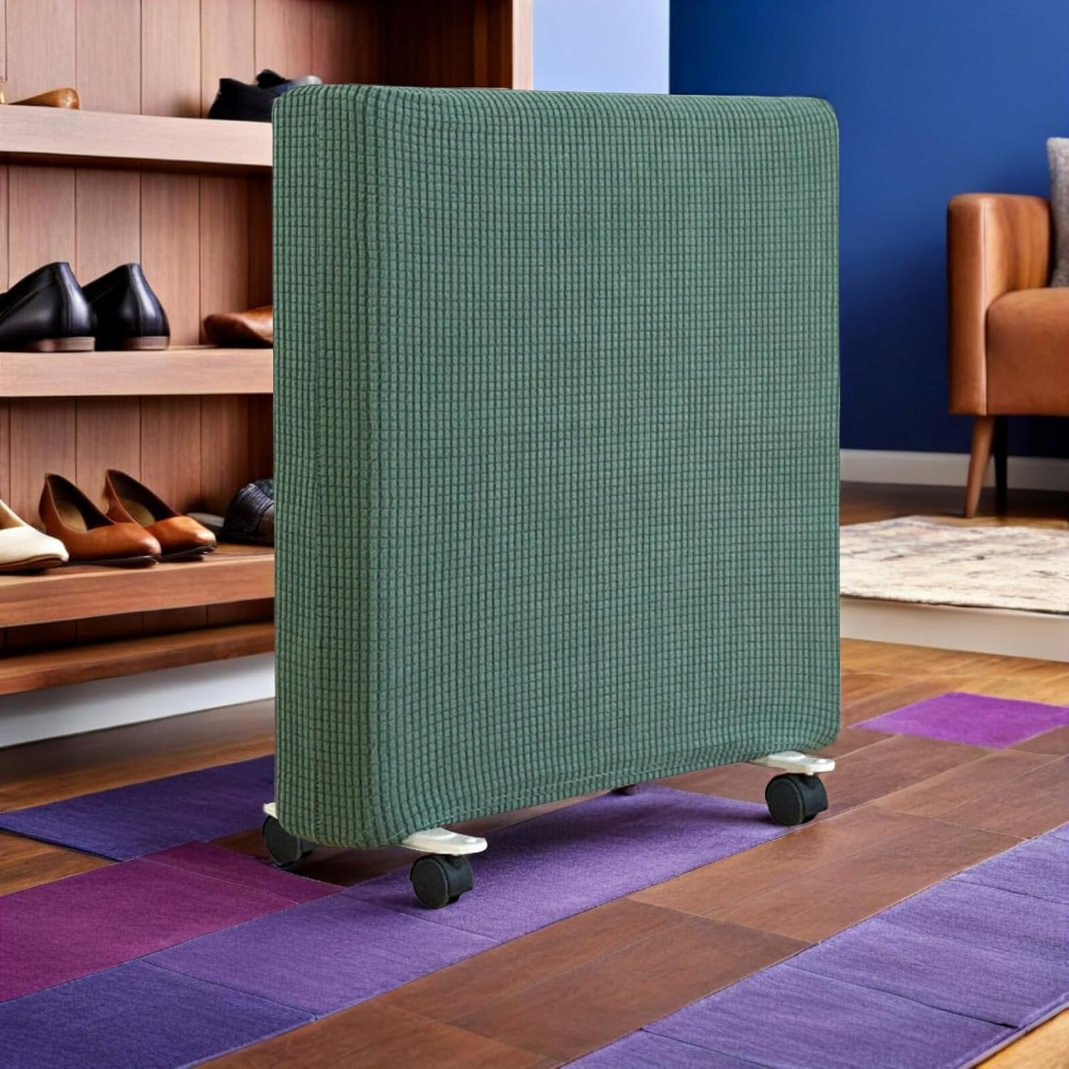 SEWACC Washable Protective Heater Cover for Radiators and Indoor Space Heaters Breathable Dustproof Dust Cover with Air Permeability for Home Office Hotel Use Matcha Green Large image number 6