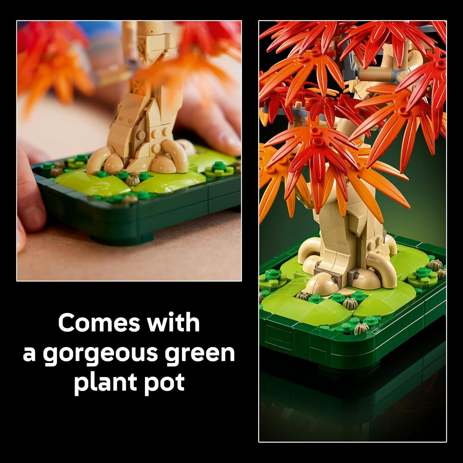 LEGO&reg; Botanicals Japanese Red Maple Bonsai Tree 10348 Plant Decor Building Kit for Adults, Nature Set for Women and Men, New Home Housewarming Toy Idea, Collectible Display Model image number 2