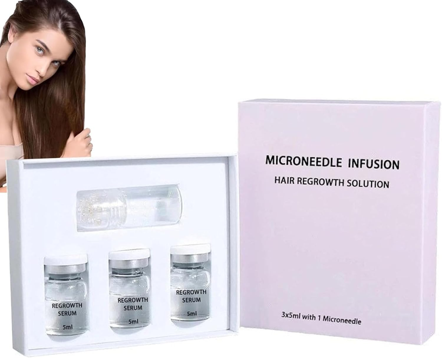 Alphainfuse Hair Regrowth System, Painless Microneedle Infusion Hairregrowth Solution, Scalp Nourishing Oil, Damage Repair, Loss Prevention, Enhances Thick Hair for Men Women (Typeb)