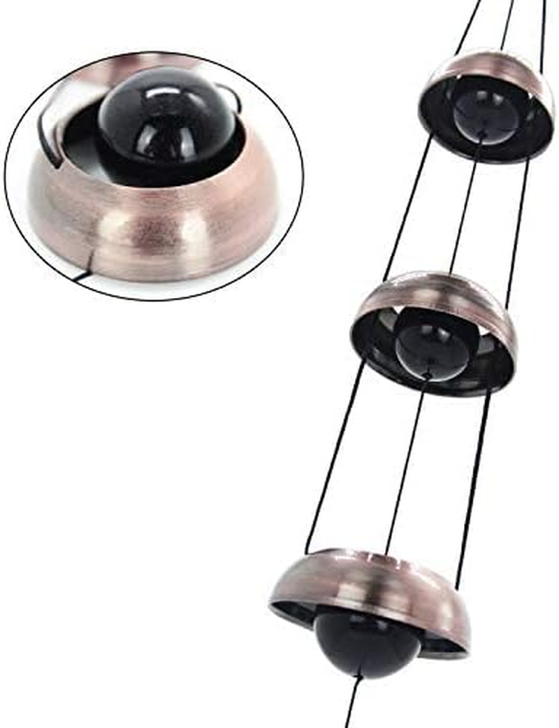 ASTARIN Temple Wind Chime, Red Copper Wind Chimes with 3 Bells, Feng Shui Wind Chimes for Home Yard Outdoor Decoration, a Great Memorial Wind Chime for Someone Who Loves Peace image number 2