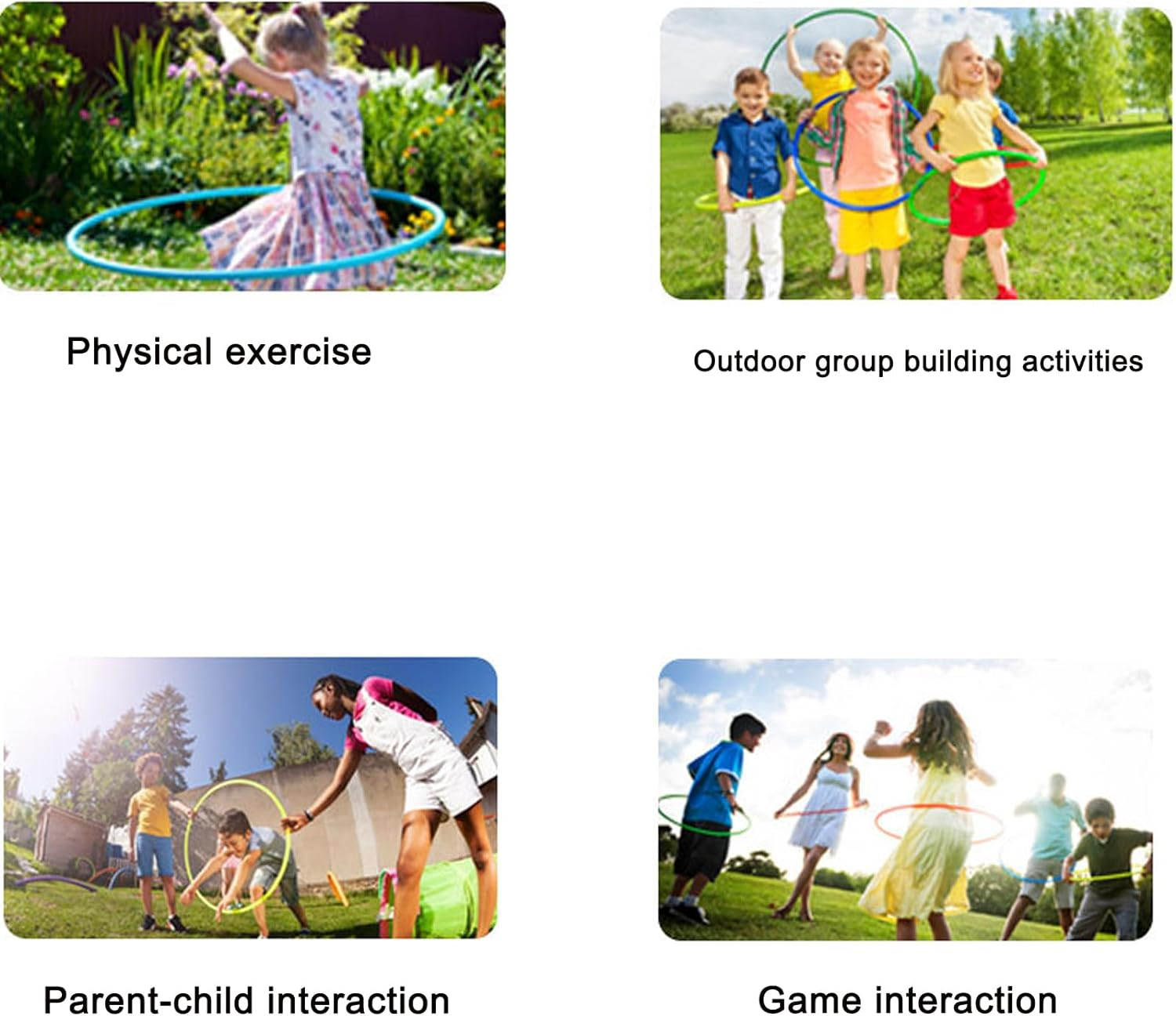 8 Knots Exercise Hoops Set for Kids,Adjustable Detachable Fitness Toys for Gymnastics,Dance, Games and Pet Training-27.5Inches,Suitable for Fitness,Bodybuilding,Weight Loss image number 4