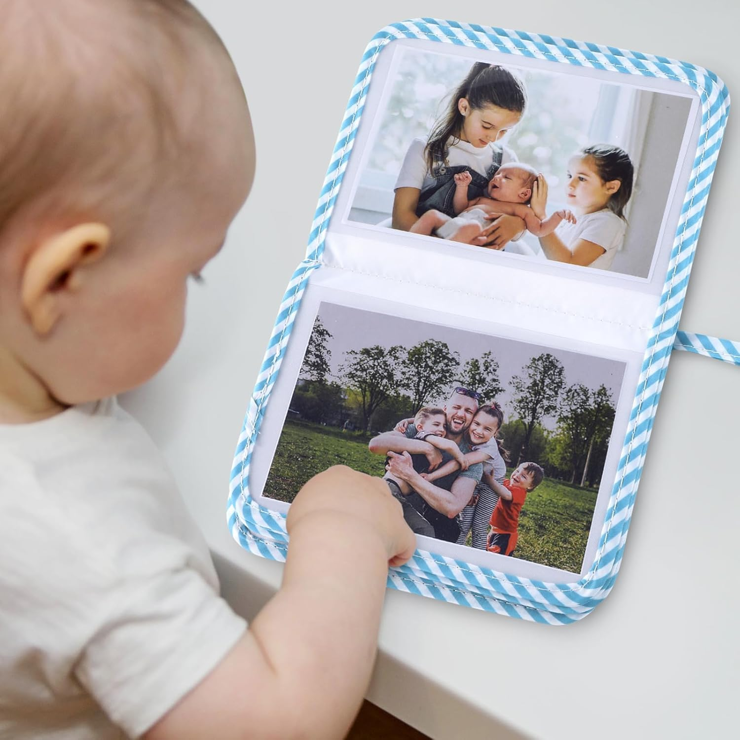 ZOIIWA Baby'S My First Family Album Soft Photo Cloth Book Adventure Land My First Book of Photos Baby Memory Album Gift Holds 4X6 Pictures for Babies Newborn Toddler & Kids Girls Baby Shower image number 1