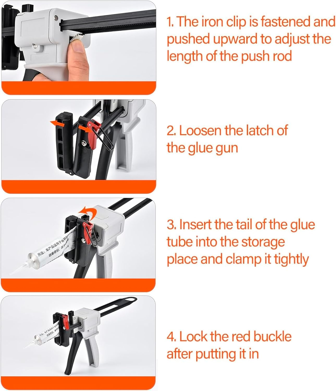 Emesak Toothpaste Tube Glue Gun, Manual Silicone Glue Gun with Tube Squeezer, 704 Universal Glue Dispenser, for Toothpaste, Adhesive, Silicone, Sealant and Repair Tool Applications (50G+) image number 4