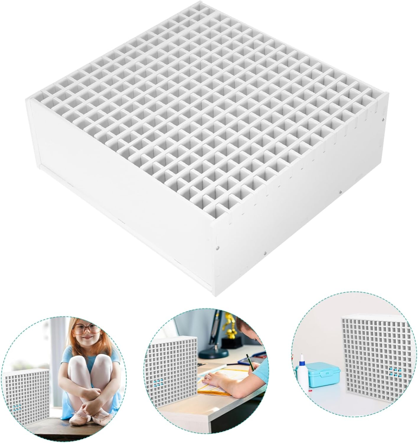 NUOBESTY Marker Pen Storage Box for Art Brush Pens Desk Organizer Slots Compact Material for Study Desk image number 6