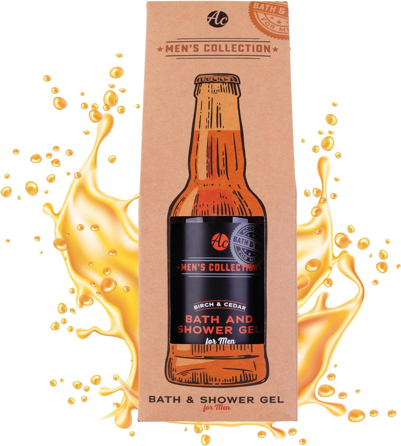 Accentra Shower Gel for Men in Beer Bottle Design &ndash; Men'S Collection "Beer for Him" in Funny Beer Bottle Look with Gift Box, 360 Ml Spicy Shower Gel for Men image number 2