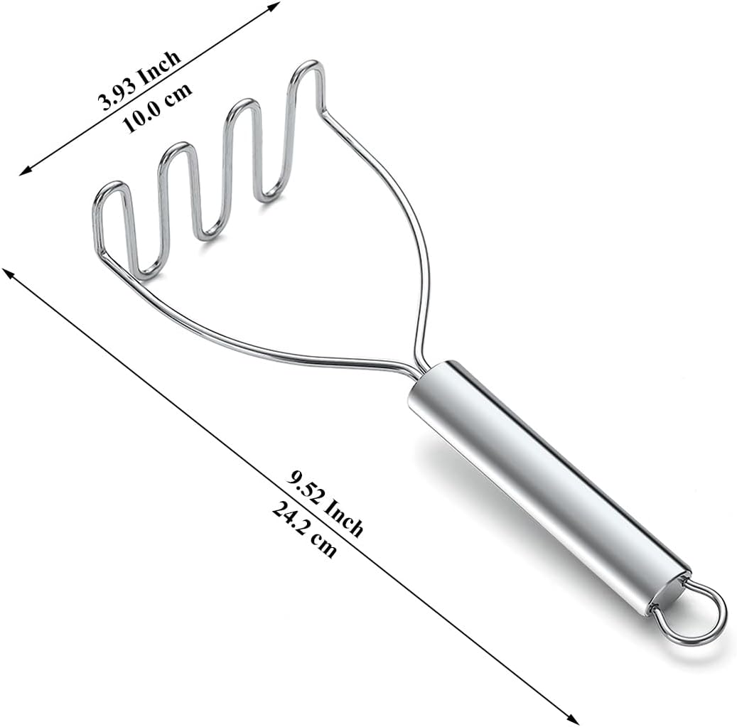 Potato Mashers, Berglander Heavy Duty Stainless Steel Potato Ricer with Firm Grip, Kitchen Masher Perfect for Mashed Baby Food, Vegetable, Fruits, Mashed Potatoes, Use for Cooking and Kitchen Gadget image number 1