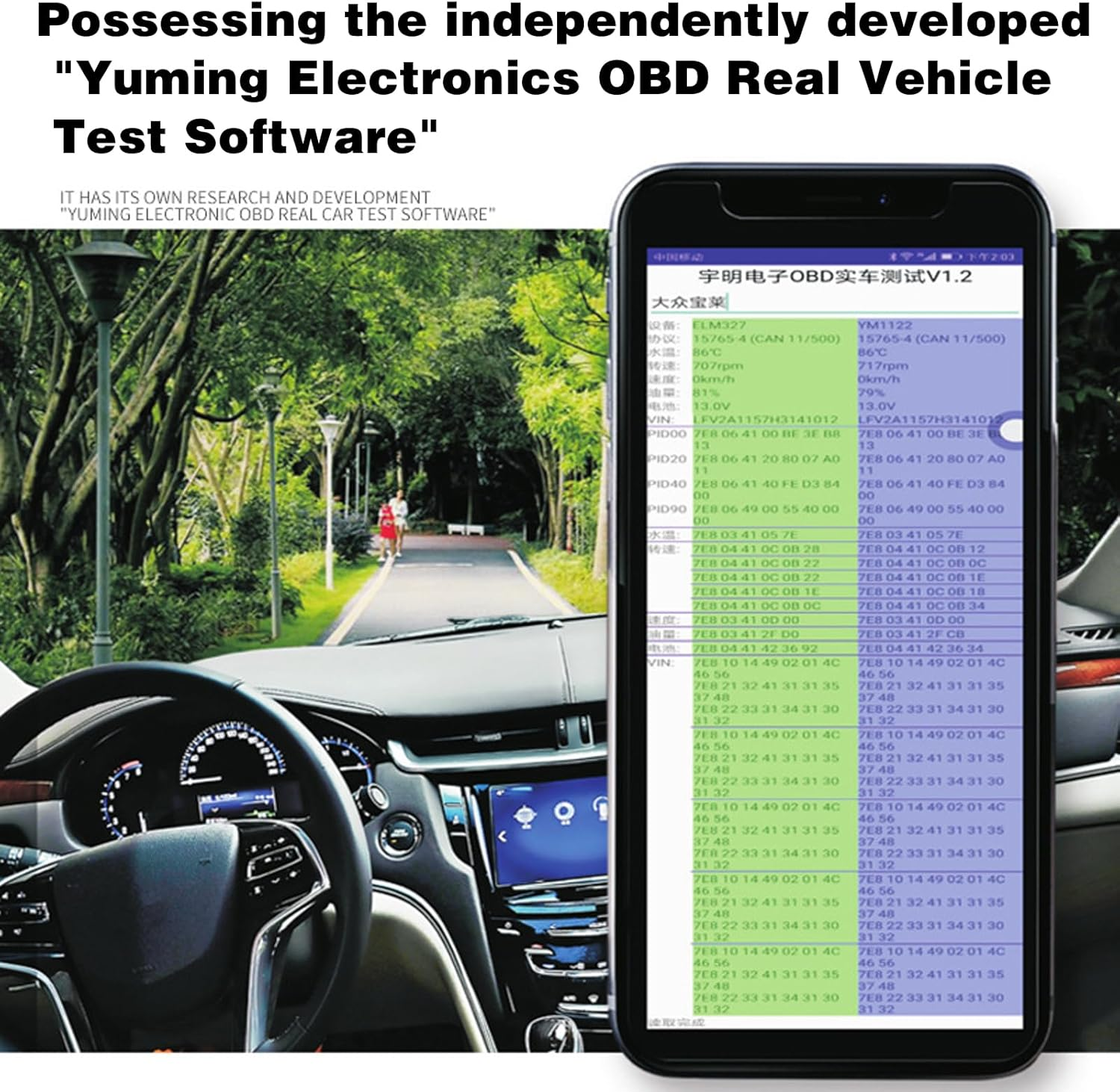 Bluetooth OBD2 Scanner for Cars - Wireless OBDII Diagnostic Tool with Real-Time Data & Fault Code Reader Compatible Ios/Android, Torque Pro, OBD Fusion, Incardoc Apps - Quick Scan image number 3