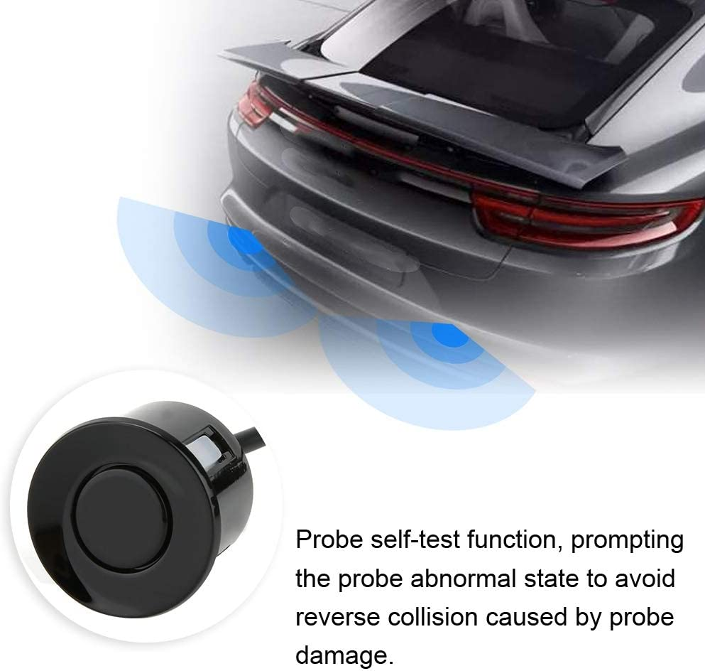 Joyzan Parking Sensor, Garage Car Vehicle Reverse Backup Radar System with 4 Sensors Beep Park Assistance Kit Distance Info Video Output Sound Warning Alarm Buzzer Reminder for Safe Driving Auto RV image number 5