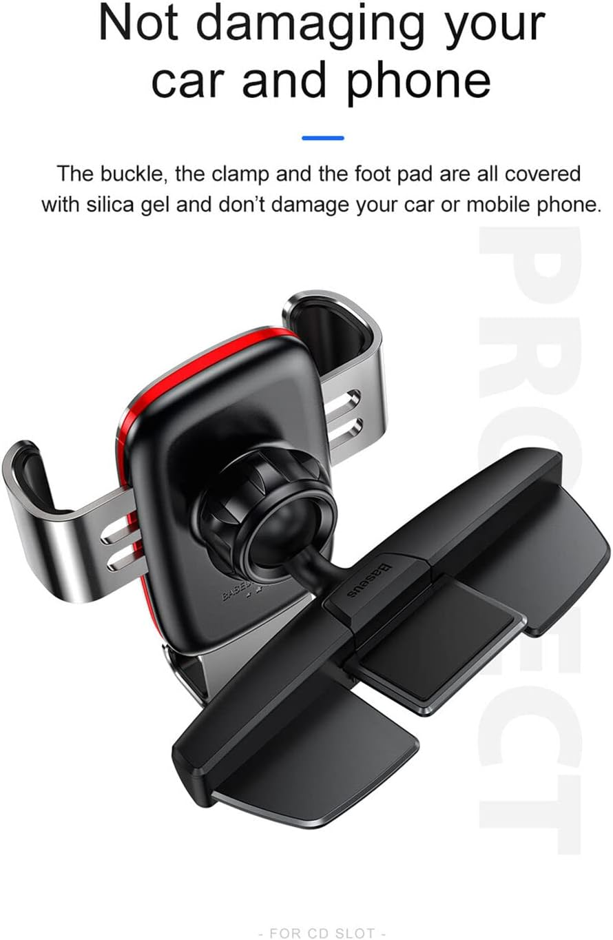 360&deg; Universal Car Phone Gravity Mount (CD Slot, Black) image number 6