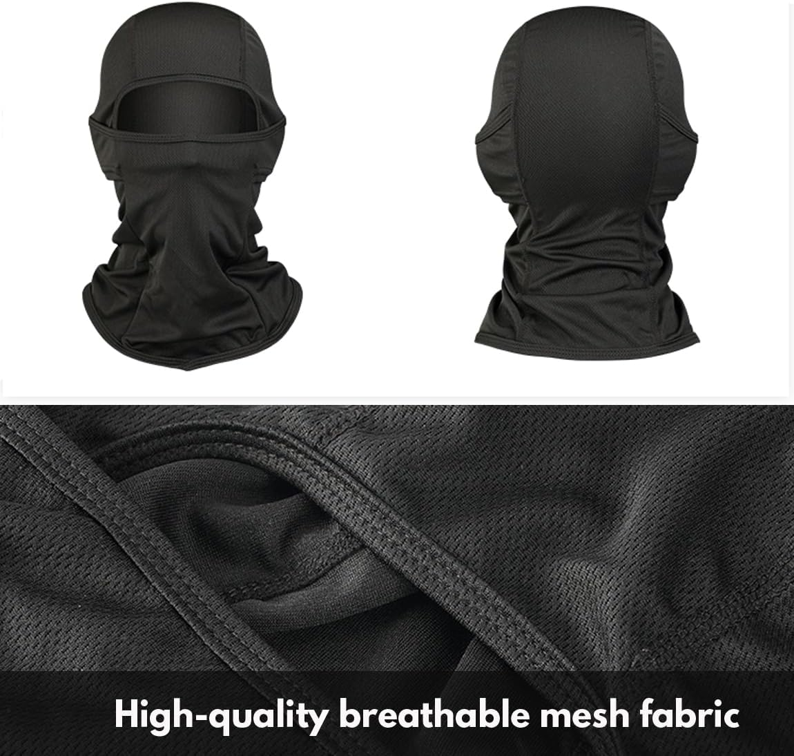 Ski Mask,Balaclava Face Mask,Breathable Mesh Cooling Neck Gaiter, Ski Motorcycle Cycling Balaclava Face Mask UV Protection for Men Women Sun Hood image number 2