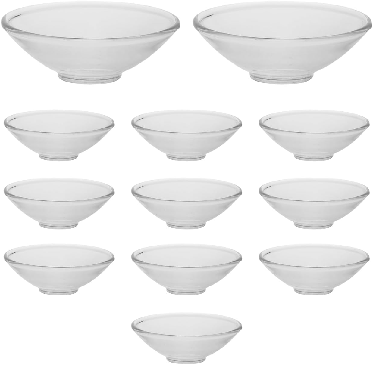 Mobestech 12Pcs Candle Drip Catcher Clear Glass Wax Drip Catcher Fluted Candle Holder Stylish Candle Drip Protectors for Home Restaurant Hotel image number 6