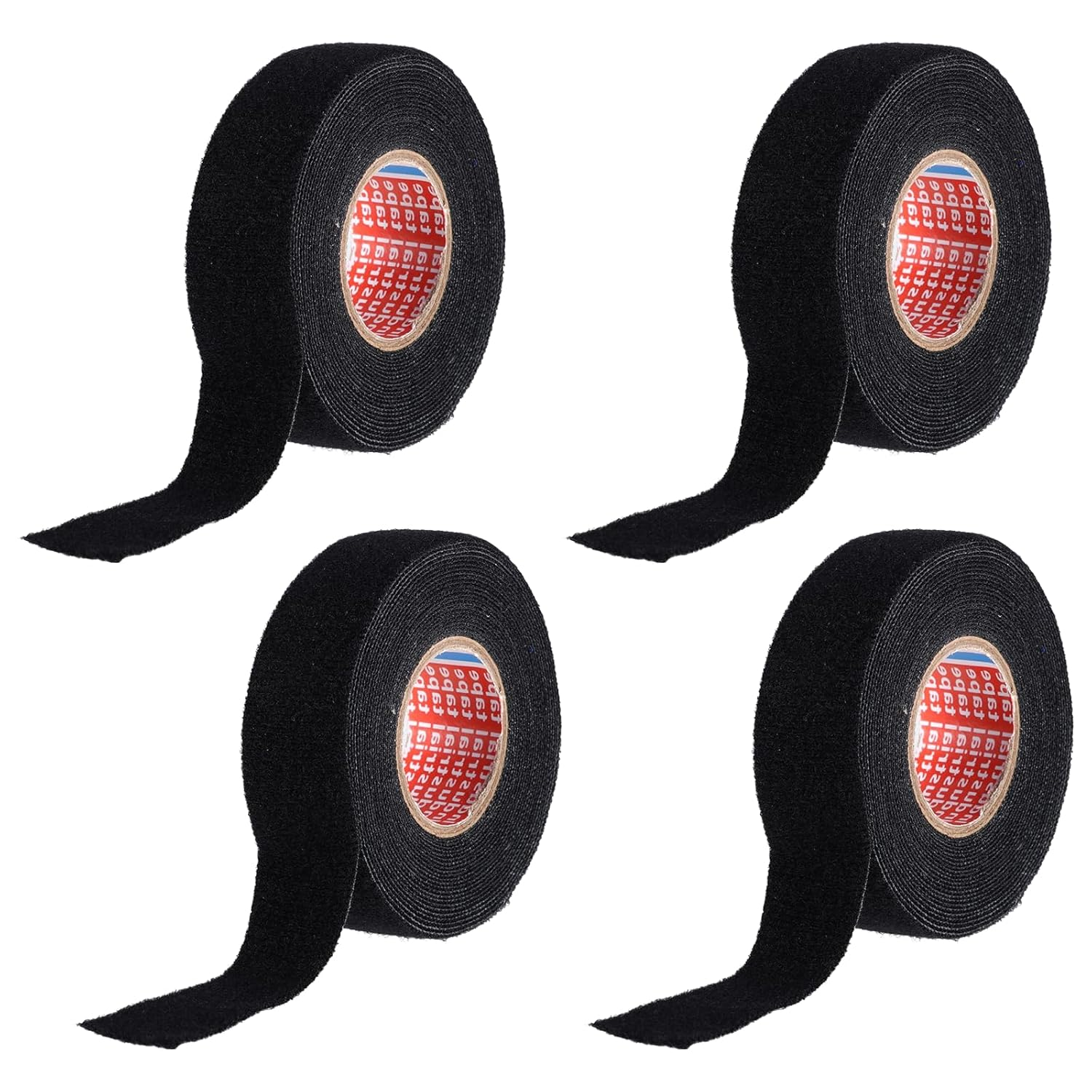 4 Rolls Fabric Wire Harness Tape 19Mm X 25M &ndash; Strong Adhesive, Heat Resistant, Easy Tear Black Cloth Electrical Tape for Car, Home & Workshop image number 4