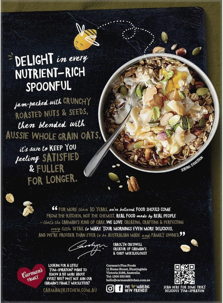 Carman'S Muesli Toasted Original Fruit Free 500G image number 1