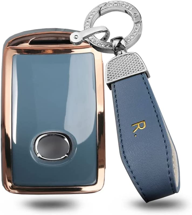 Ontto Car Key Fob Cover Fit for Mazda 3 CX-30 CX-5 CX-9 Mazda 3 Sedan 2019 2020 Smart Key Case 3 Buttons Keyless Entry TPU Key Shell Key Holder Keychain Accessories Green