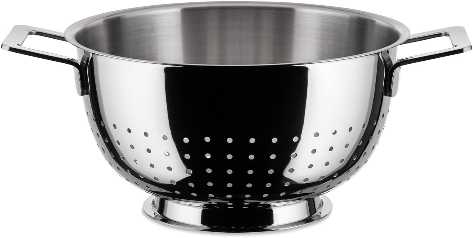 Alessi POTS & Pans, Colander in 18/10 Stainless Steel Mirror Polished,8.75 Inch, Medium image number 3