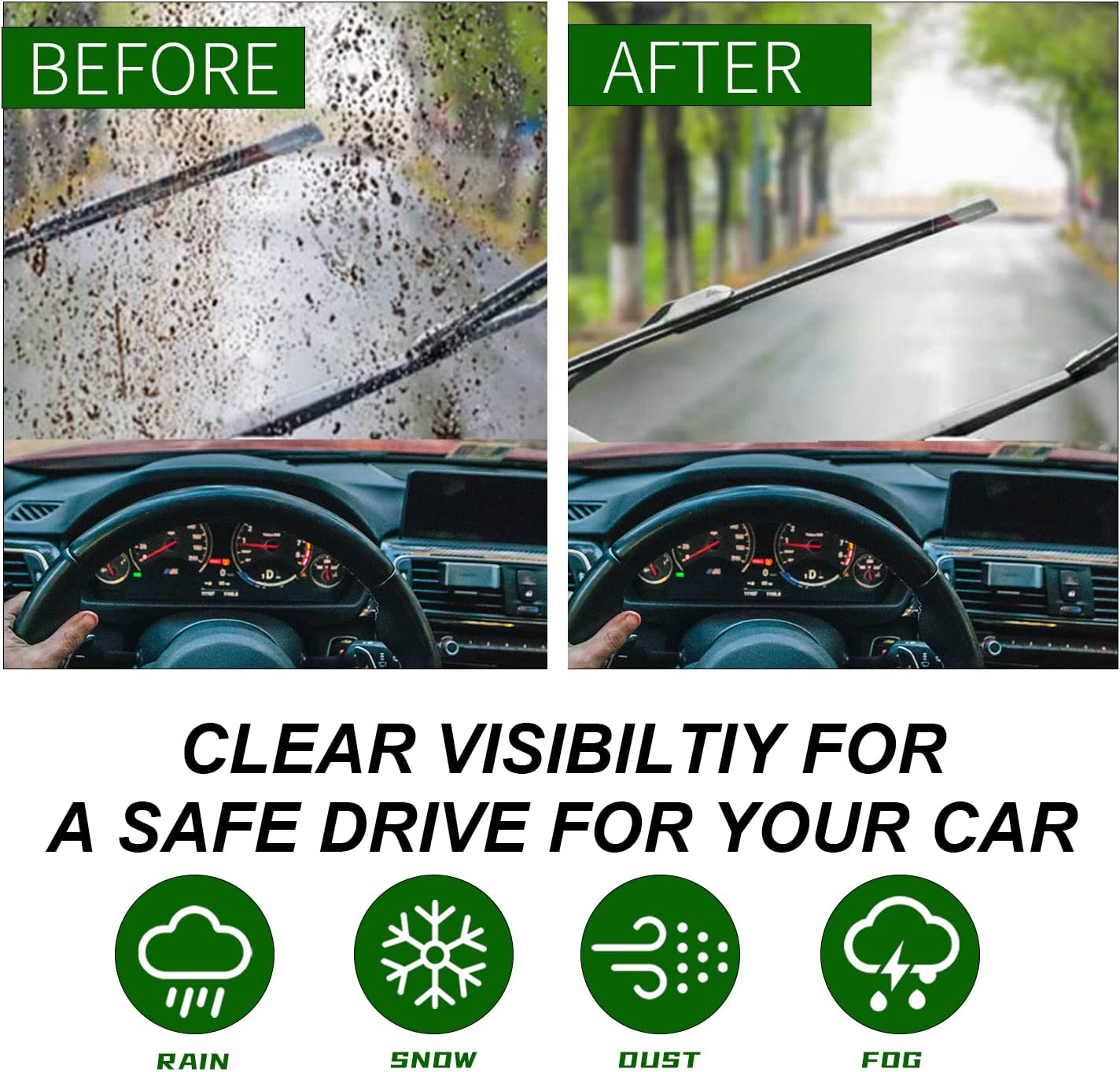 3 Windscreen Wiper Replacement for Escape 2008-2012 Original Equipment Windshield Window Wiper Blade - 20''+20''+12'' Pinch Tab (Set of 3) image number 5