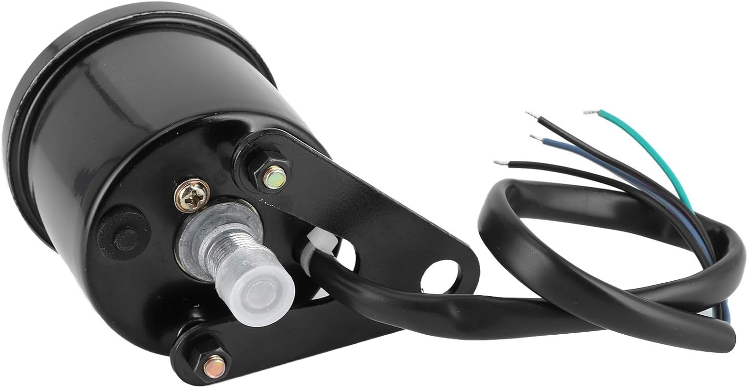 Motorcycle Multifunctional Meter, DC12V Aluminium Alloy 0-199KMH Tachometer Odometer Fuel Gauge Speedmeter 4 in 1 Universal Waterproof anti Glare 7 Colors LCD Digital Gauge (Black) image number 3